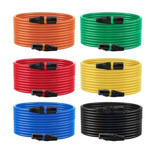 Confezione da 6 Cavi XLR da 4,5 m Placcati in Oro a 3 Pin per Microfono e Altoparlante, Cavi Schermati Bilanciati DMX Maschio-Femmina con Diametro Esterno di 5 mm - Product Image 1