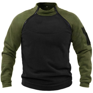 Sudaderas de punto estampadas de invierno para hombre al por mayor, de manga larga, cálidas, sin color liso, holgadas para exteriores - Product Image 2
