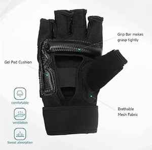 Gants de boxe MMA avec support de poignet, gants confortables et protecteurs pour le kickboxing, les arts martiaux, la boxe - Product Image 3