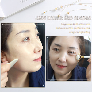 Set de Gua Sha 2025: Rodillo Facial de <span class=keywords><strong>Jade</strong></span> Blanco con Marco Dorado y Gua Sha en Forma de Corazón, Productos de Spa para el Bienestar y <span class=keywords><strong>Beneficios</strong></span> para la Piel - Product Image 6