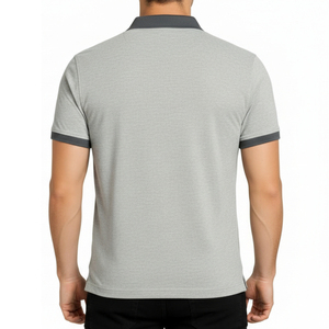 Chemise décontractée d'été pour homme, très demandée, à col contrastant, coupe ajustée, manches longues, tricotée unie et respirante - Product Image 3
