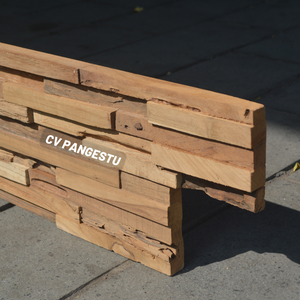 Paneles Decorativos de Madera Vintage con Diseño Geométrico Moderno para Aislamiento Acústico en el Hogar, Entretenimiento y Decoración de Interiores de Villas - Product Image 3