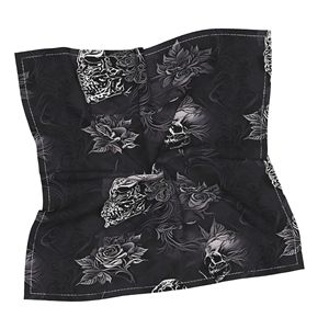 Pañuelo Bandana con Patrón de Letras, Pañuelo Personalizado de Seda y Algodón con Logotipo, Estilo Veraniego de Satén, Proveedor OEM - Product Image 1