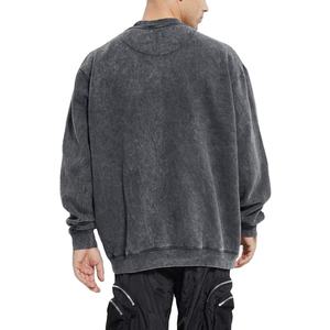 <b>Men's</b> Clothing Vintage <b>Black</b> Acid Wash <b>Sweatshirt</b> For Outdoor Use basics <b>Men</b> Oversized <b>Sweatshirts</b> In Low MOQ Best Quality - Product Image 2