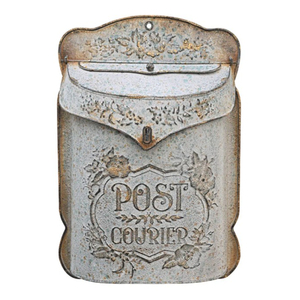 Classic Black Wall Mounted <b>Mailbox</b> Lockable Galvanized Steel Outdoor Letter Box For Home Garden Office Post Box Mail Holder - Product Image 4