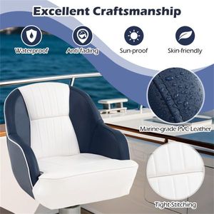 Asiento Universal para Bote de 16 lb, Compatible con Pedestales Giratorios de 5"x5"/5"x12" con 4 Tornillos de Montaje y Arandelas, Silla de Pesca - Product Image 4