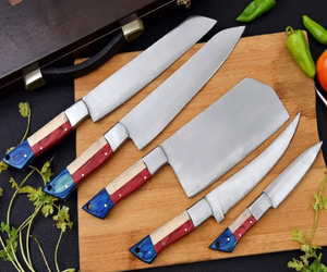 Juego de Cuchillos LEGACY BLADES de 5 Piezas, Acero al Carbono, Sostenible y Duradero, Mango de Resina, Hoja Pulida, Cuchillos Ambidiestros de Filo Recto - Product Image 2