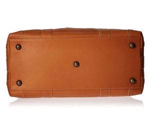 Sac de voyage rectangulaire en cuir avec poignée supérieure et fermeture éclair pour homme - Product Image 3