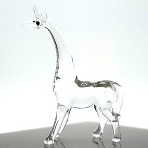 Large Giraffe Sculpture Decor Toy Lampwork Collectible Miniature Hanging Deer Hand Blown Murano Art Glass Wild Animal Glass - Product Image 3