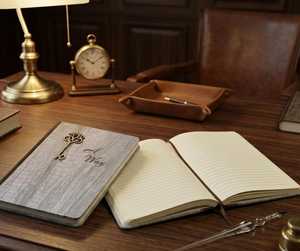 Executive Wooden <b>Journal</b> with LED Branding | Premium <b>Writing</b> Notebook | Eco-Friendly Cover Natural Wooden Cover Diary | A5 - Product Image 4