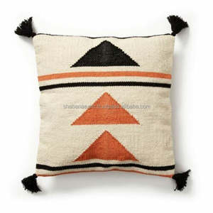 Housse de coussin décorative Housse de coussin de canapé avec fermeture éclair Housse de coussin en coton faite à la main dans différents styles d'Inde - Product Image 2