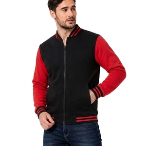 Premium Blank Bomber <b>Jacket</b> OEM ODM Private Label Cotton Fleece <b>Zip</b> <b>Up</b> <b>Jacket</b> Manufacturer - Product Image 5