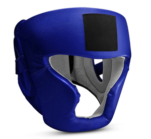 Protector de Cabeza de Boxeo PROFIT SPORTS de Cuero PU Azul con Protección Facial de Espuma Resistente, Equipo de Entrenamiento Ajustable para Todas las Estaciones - Product Image 6