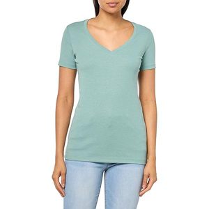 Camiseta de Mujer de Secado Rápido con Cuello en V y Manga Corta, Estilo Vintage, Informal, Versátil, Simple y Cómoda - Product Image 2