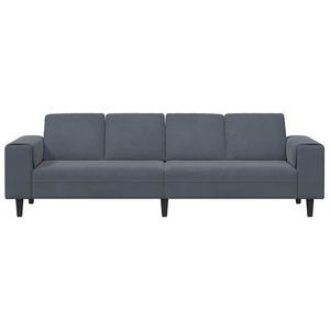 ชุดโซฟากำมะหยี่สีเทาเข้มสำหรับห้องนั่งเล่น - Product Image 4
