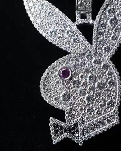 Custom Rabbit VVS Moissanite Diamond Pendant Hip Hop Rapper Bling Pendant Pass Diamond <b>Tester</b> Pendant Animal Pendant For Men's - Product Image 2