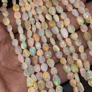 Natural Ethiopian <b>Opal</b> Smooth Nugget Beads 5-11mm 16 Inch Strand AAA Grade <b>Fire</b> <b>Opal</b> Beads for Jewelry Making At Wholesale Price - Product Image 3