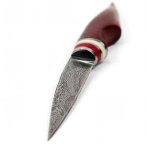 Handcrafted Damascus Steel Precision Detail Utility Knife Rosewood Handle Bone Bolster <b>Craft</b> <b>Tool</b> - Product Image 3