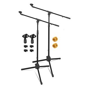 Supporto per Microfono Regolabile 18-72 Pollici, Braccio Robusto, 2 Pezzi, Piedistallo per Microfono, Treppiede da Pavimento, Accessori per Microfono - Product Image 1