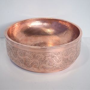 อ่างแช่เท้าทองแดงสไตล์โบราณสำหรับสปาเท้าและทำเล็บเท้า ดีไซน์สวยทนทาน - Product Image 4