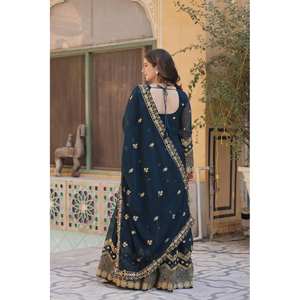 ชุดราตรีนักออกแบบพร้อมงานปักลำดับ-รวมถึงชุดราตรีด้านล่างและ dupatta - Product Image 3