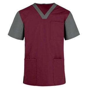<b>Doctors</b> Unisex V-Neck Cotton Polyester Canvas Scrub Uniform <b>Set</b> Needle Detection Hospital Shirt Pant Combo Quick Dry Breathable - Product Image 2