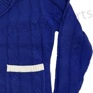 เสื้อสเวตเตอร์ถักแคชเมียร์ถักแบบหนาแฟชั่นสไตล์นักศึกษาคาร์ดิแกนถักทรงหลวมสำหรับฤดูใบไม้ร่วงฤดูหนาว - Product Image 4