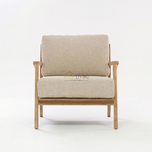 Sukha Lounge Chair Wood Frame Foam Cushion Scandinavian Design Outdoor Garden Chair - Product Image 3
