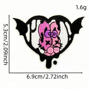 Prix d'usine, vente en gros, patchs brodés personnalisés, badges cœur arc-en-ciel à thermocoller, patch brodé 3D pour chapeaux, sacs, vestes, OEM ODM - Product Image 1