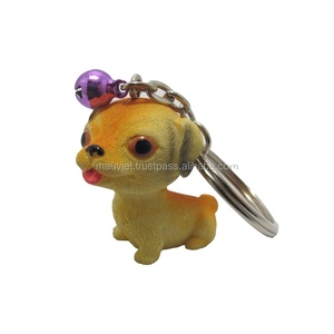Haute qualité 20mm polyrésine chien Sculpture porte-clés Style artistique résine artisanat Souvenir cadeau Thanksgiving directement Vietnam - Product Image 3