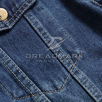 Veste d'hiver pour homme en jean avec logo personnalisé, fermeture à boutons, écologique, séchage rapide, imperméable, respirante, streetwear, pour usage extérieur