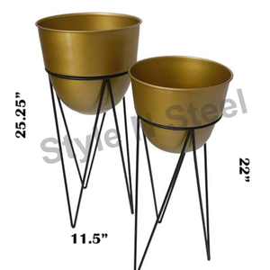 Maceta martillada de acero inoxidable estilo Ins maceta de metal para jardín o decoración del hogar para uso diario o festivo - Product Image 4