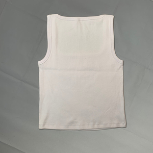 Women's Cotton Ribbed Tank <b>Top</b> Crew Neck Sleeveless Knitted Solid Hip Hop Style Short Eco-Friendly Breathable - Product Image 2