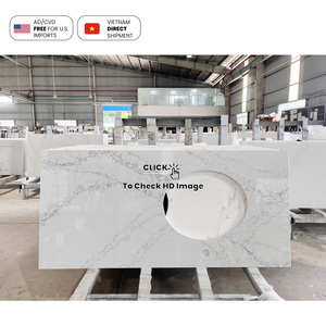 Espectáculo de sílice cero, piedra de cuarzo Artificial resistente diversa, ingeniería de hostelería, cafeterías, áreas de exhibición, losa de encimera - Product Image 2