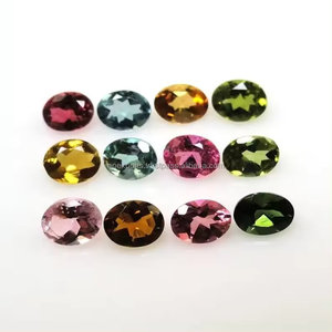 Piedra de corte ovalado facetado multiturmalina Natural de 3x5mm, maravillosas piedras preciosas semipreciosas para la fabricación de joyas de proveedor indio - Product Image 1
