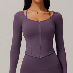 Breathable Nylon <b>Tights</b> Yoga Top Halter Elastic Waist Womens Yoga Set Activewear Slim Gym Sportswear Plaid <b>Pattern</b> Front Logo - Product Image 5