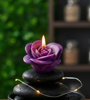 Lilin Seni Berbentuk Mawar dari Lilin Kedelai Buatan Tangan yang Elegan dan Realistis dengan Aroma Dessert untuk Hadiah Hari Valentine & Dekorasi Rumah.