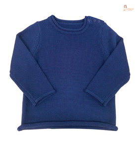 Cardigan Enfant Personnalisé en Coton Biologique 100% Tricoté à la Main, Motif Écossais, Manches Bouffantes, Anti-Boulochage, Écologique, Standard 9GG, Vente en Gros - Product Image 2