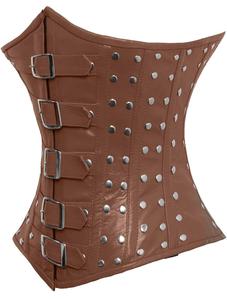 คอร์เซ็ตของผู้หญิงวินเทจชุดกระชับสัดส่วนเซ็กซี่แบบโอเวอร์บัสท์คอร์เซ็ทหนังระบายอากาศทันสมัยสำหรับขนาดใหญ่พิเศษ - Product Image 3