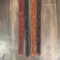 2025 Western véritable usiné à la main en cuir pleine fleur robuste sans boucle ceinture Cowboy sangle à visser sangles de ceinture pour unisexe