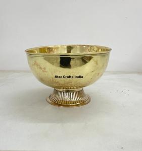 Bol à fruits décoratif moderne personnalisé en laiton argenté, motif végétal accrocheur pour Noël et Ramadan - Product Image 3