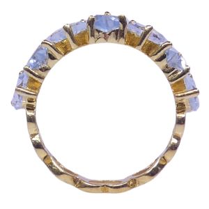 Anillo Clásico de Plata de Ley 925 Chapado en Oro con Topacio Azul para Mujer, Joyería para Bodas - Product Image 2