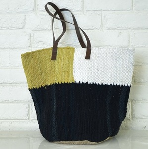 Bolso de Mano de Moda 2026, Estilo Bohemio, de Algodón y Yute Tricolor Tyntra, Ecológico, Abierto, para Uso Diario - Product Image 1