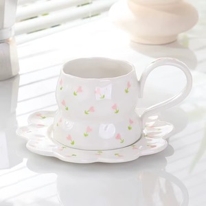 Mug en céramique haut de gamme avec un adorable motif nœud papillon et soucoupe pour un plaisir quotidien du café, magnifiquement conçu par KRAFT WORLD - Product Image 3