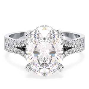 Anillos de compromiso solitarios de oro macizo de 14 quilates con diamantes cultivados en laboratorio CVD HPHT de REYES a precio mayorista para mujer, anillos de joyería fina. - Product Image 1