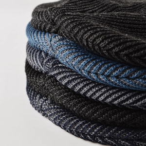 Oem Customized Colors And Design High Quality Stripe Thick Knit Beanie Cap Customize Logo And Colors Multi color <b>Hats</b> Beanies - Product Image 6