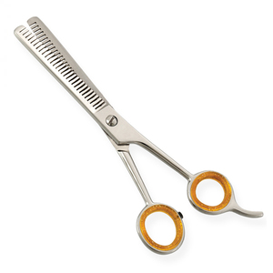 Professional Stainless Steel Hair Thinning Scissors with Purple Handles and Gold Pivot – Salon <b>Barber</b> Shears for Texturizing and - Product Image 5