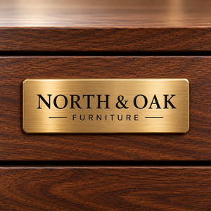 Placa de Metal con Logotipo Personalizado, Placa de Identificación Grabada en Relieve para Marcas de Muebles, Acabado Personalizado OEM - Product Image 3