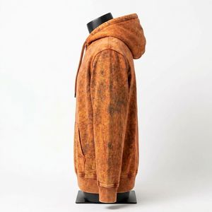 Sudadera con Capucha Oversize con Lavado Ácido, Estilo Urbano Personalizado, de Algodón Pesado, Prenda de Moda Casual - Product Image 5