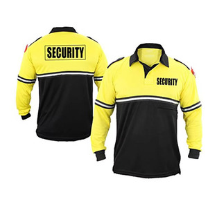 เสื้อเชิ้ตแขนสั้นสะท้อนแสงสำหรับงานรักษาความปลอดภัย ผู้ชาย แห้งเร็ว ผ้าถัก ชุดยูนิฟอร์มนิรภัย โพลีเอสเตอร์/คอตตอน - Product Image 4